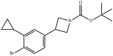 tert-butyl 3-(4-bromo-3-cyclopropylphenyl)azetidine-1-carboxylate Structure