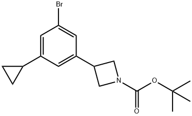 tert-butyl 3-(3-bromo-5-cyclopropylphenyl)azetidine-1-carboxylate,2222938-22-7,结构式