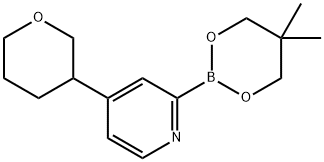 4-(Oxan-3-yl)pyridine-2-boronic acid neopentylglycol ester Structure