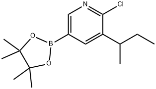 3-(sec-butyl)-2-chloro-5-(4,4,5,5-tetramethyl-1,3,2-dioxaborolan-2-yl)pyridine Struktur