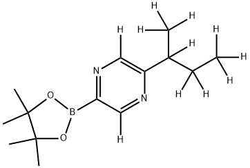 [5-(sec-Butyl)pyrazine-d11]-2-boronic acid pinacol ester Structure