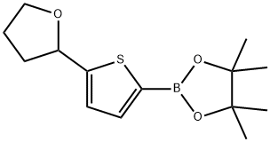 4,4,5,5-tetramethyl-2-(5-(tetrahydrofuran-2-yl)thiophen-2-yl)-1,3,2-dioxaborolane Structure