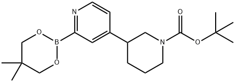 4-(N-Boc-Piperidin-3-yl)pyridine-2-boronic acid neopentylglycol ester Struktur