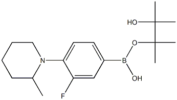 3-Fluoro-4-(2-methylpiperidin-1-yl)phenylboronic acid pinacol ester 结构式