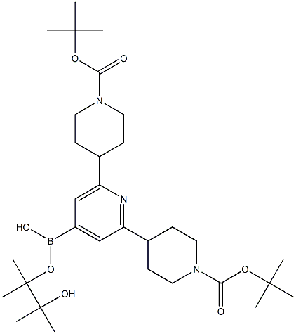 2,6-DI(N-BOC-PIPERIDIN-4-YL)PYRIDINE-4-BORONIC ACID PINACOL ESTER Structure