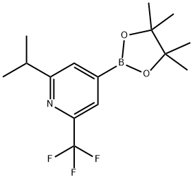 2-isopropyl-4-(4,4,5,5-tetramethyl-1,3,2-dioxaborolan-2-yl)-6-(trifluoromethyl)pyridine,2223011-82-1,结构式