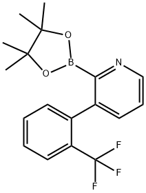 3-(2-Trifluoromethylphenyl)pyridine-2-boronic acid pinacol ester 结构式