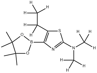 (5-Ethyl-2-dimethylamino-d11)-thiazole-4-boronic acid pinacol ester 结构式