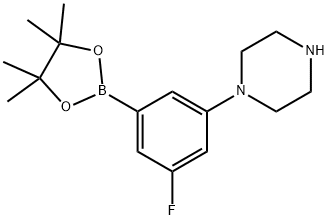 3-Fluoro-5-(piperazin-1-yl)phenylboronic acid pinacol ester|