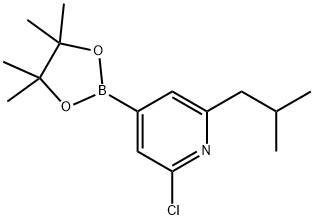2-Chloro-6-(iso-butyl)pyridine-4-boronic acid pinacol ester Structure