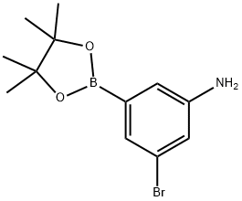3-bromo-5-(4,4,5,5-tetramethyl-1,3,2-dioxaborolan-2-yl)aniline Struktur