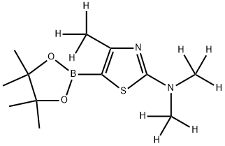 (2-Dimethylamino-4-methyl-d9)-thiazole-5-boronic acid pinacol ester Structure