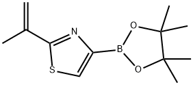 2-(prop-1-en-2-yl)-4-(4,4,5,5-tetramethyl-1,3,2-dioxaborolan-2-yl)thiazole Struktur