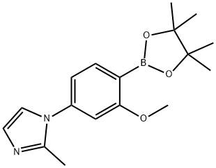 2-Methoxy-4-(2-methylimidazol-yl)phenylboronic acid pinacol ester Structure