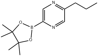 2-propyl-5-(4,4,5,5-tetramethyl-1,3,2-dioxaborolan-2-yl)pyrazine Structure