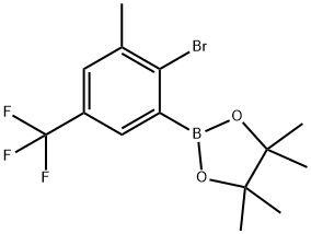 2-Bromo-3-methyl-5-trifluoromethylphenylboronic acid pinacol ester Struktur