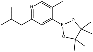 5-Methyl-2-(iso-butyl)pyridine-4-boronic acid pinacol ester,2223035-06-9,结构式