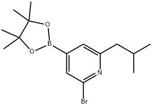 2-Bromo-6-(iso-butyl)pyridine-4-boronic acid pinacol ester 结构式