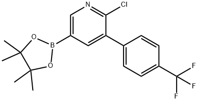 6-Chloro-5-(4-trifluoromethylphenyl)pyridine-3-boronic acid pinacol ester Structure