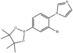 3-Bromo-4-(1H-imidazol-1-yl)phenylboronic acid pinacol ester Structure