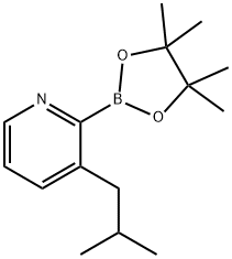 3-(iso-Butyl)pyridine-2-boronic acid pinacol ester 结构式