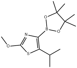 5-(iso-Propyl)-2-methoxythiazole-4-boronic acid pinacol ester,2223036-39-1,结构式