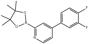 4-(3,4-difluorophenyl)-2-(4,4,5,5-tetramethyl-1,3,2-dioxaborolan-2-yl)pyridine Structure