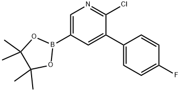 6-Chloro-5-(4-fluorophenyl)pyridine-3-boronic acid pinacol ester Structure