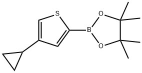 4-(Cyclopropyl)thiophene-2-boronic acid pinacol ester Structure