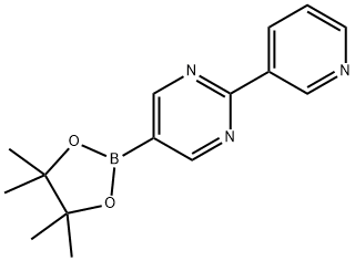 2-(pyridin-3-yl)-5-(4,4,5,5-tetramethyl-1,3,2-dioxaborolan-2-yl)pyrimidine Struktur