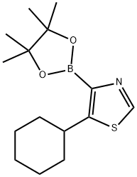 5-(Cyclohexyl)thiazole-4-boronic acid pinacol ester,2223042-04-2,结构式