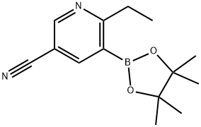 2-Ethyl-5-cyanopyridine-3-boronic acid pinacol ester Structure