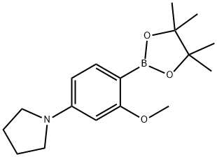 2-Methoxy-4-(pyrrolidino)phenylboronic acid pinacol ester,2223042-63-3,结构式