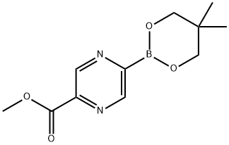 5-(Methoxycarbonyl)pyrazine-2-boronic acid neopentylglycol ester,2223042-87-1,结构式