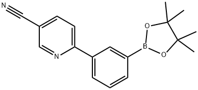 3-(5-Cyanopyridin-2-yl)phenylboronic acid pinacol ester Structure