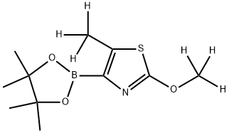 (2-Methoxy-5-methyl-d6)-thiazole-4-boronic acid pinacol ester Structure