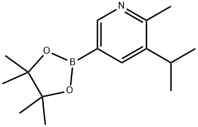 6-Methyl-5-(iso-propyl)pyridine-3-boronic acid pinacol ester 化学構造式