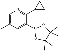 5-Methyl-2-cyclopropylpyridine-3-boronic acid pinacol ester Structure