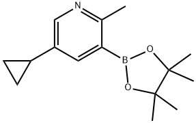 5-cyclopropyl-2-methyl-3-(4,4,5,5-tetramethyl-1,3,2-dioxaborolan-2-yl)pyridine Struktur