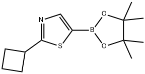 2-cyclobutyl-5-(4,4,5,5-tetramethyl-1,3,2-dioxaborolan-2-yl)thiazole Structure
