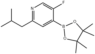 5-fluoro-2-isobutyl-4-(4,4,5,5-tetramethyl-1,3,2-dioxaborolan-2-yl)pyridine Struktur
