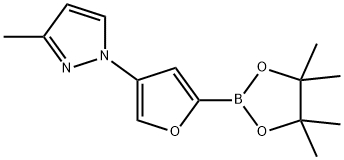 4-(3-Methyl-1H-pyrazol-1-yl)furan-2-boronic acid pinacol ester Struktur