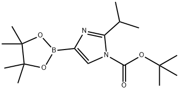 tert-butyl 2-isopropyl-4-(4,4,5,5-tetramethyl-1,3,2-dioxaborolan-2-yl)-1H-imidazole-1-carboxylate|