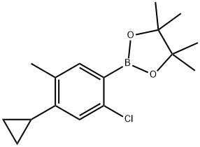 2-Chloro-4-cyclopropyl-5-methylphenylboronic acid pinacol ester Structure