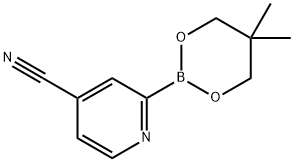 4-Cyanopyridine-2-boronic acid neopentylglycol ester 化学構造式