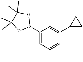 3-Cyclopropyl-2,5-dimethylphenylboronic acid pinacol ester 化学構造式