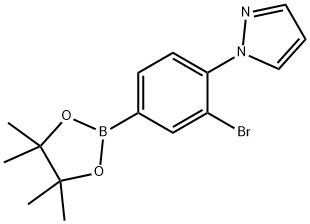 3-Bromo-4-(1H-pyrazol-1-yl)phenylboronic acid pinacol ester Structure