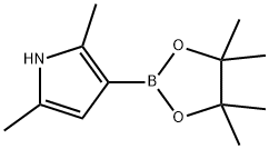 2,5-Dimethyl-3-(4,4,5,5-tetramethyl-1,3,2-dioxaborolan-2-yl)-pyrrole 化学構造式