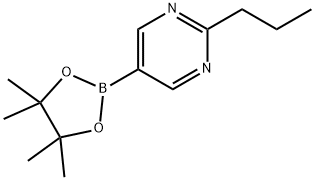 2-propyl-5-(4,4,5,5-tetramethyl-1,3,2-dioxaborolan-2-yl)pyrimidine 结构式