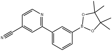 3-(4-Cyanopyridin-2-yl)phenylboronic acid pinacol ester Struktur